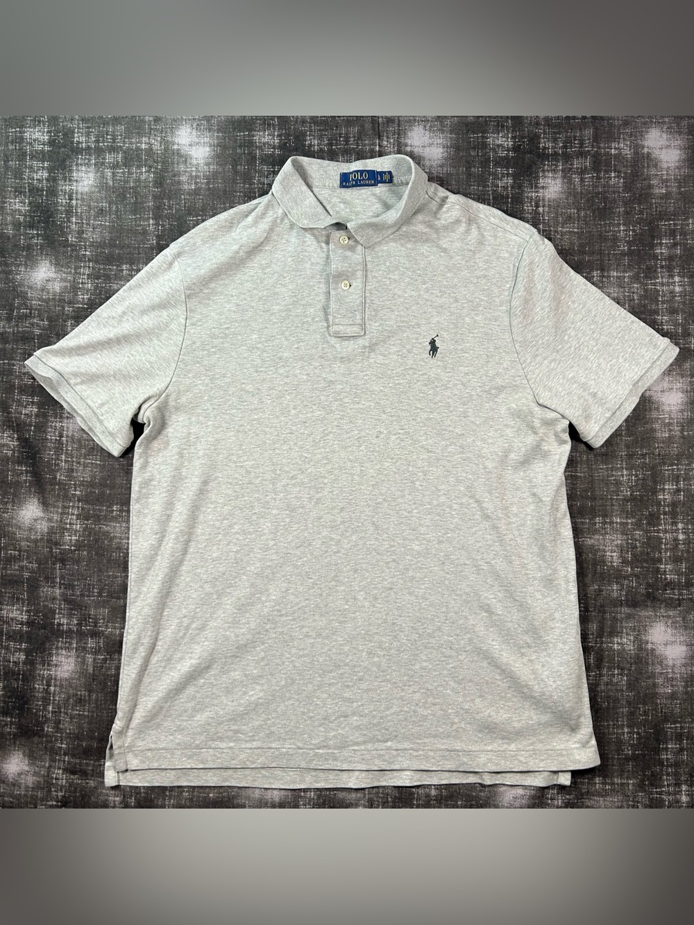 Polo Ralph Lauren Polo Mens Heather Gray Short Sleeve Cotton Classic Pony Shirt